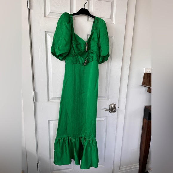 Falbala Rhinestone Embellished Cutout Midi Dress - Picture 2 of 4